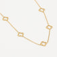 Ketting 5 open klavers goudkleurig