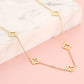 Ketting 5 open klavers goudkleurig