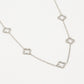 Ketting 5 open klavers zilverkleurig