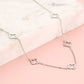 Ketting 5 open klavers zilverkleurig
