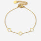 armband 3 open klavers goudkleurig