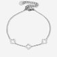 armband 3 open klavers zilverkleurig