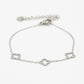 armband 3 open klavers zilverkleurig