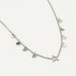 Ketting open ster met hartjes zilverkleurig