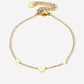 Armband 3 hartjes goudkleurig