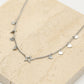 Ketting open ster met hartjes zilverkleurig
