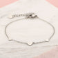 Armband 3 hartjes zilverkleurig
