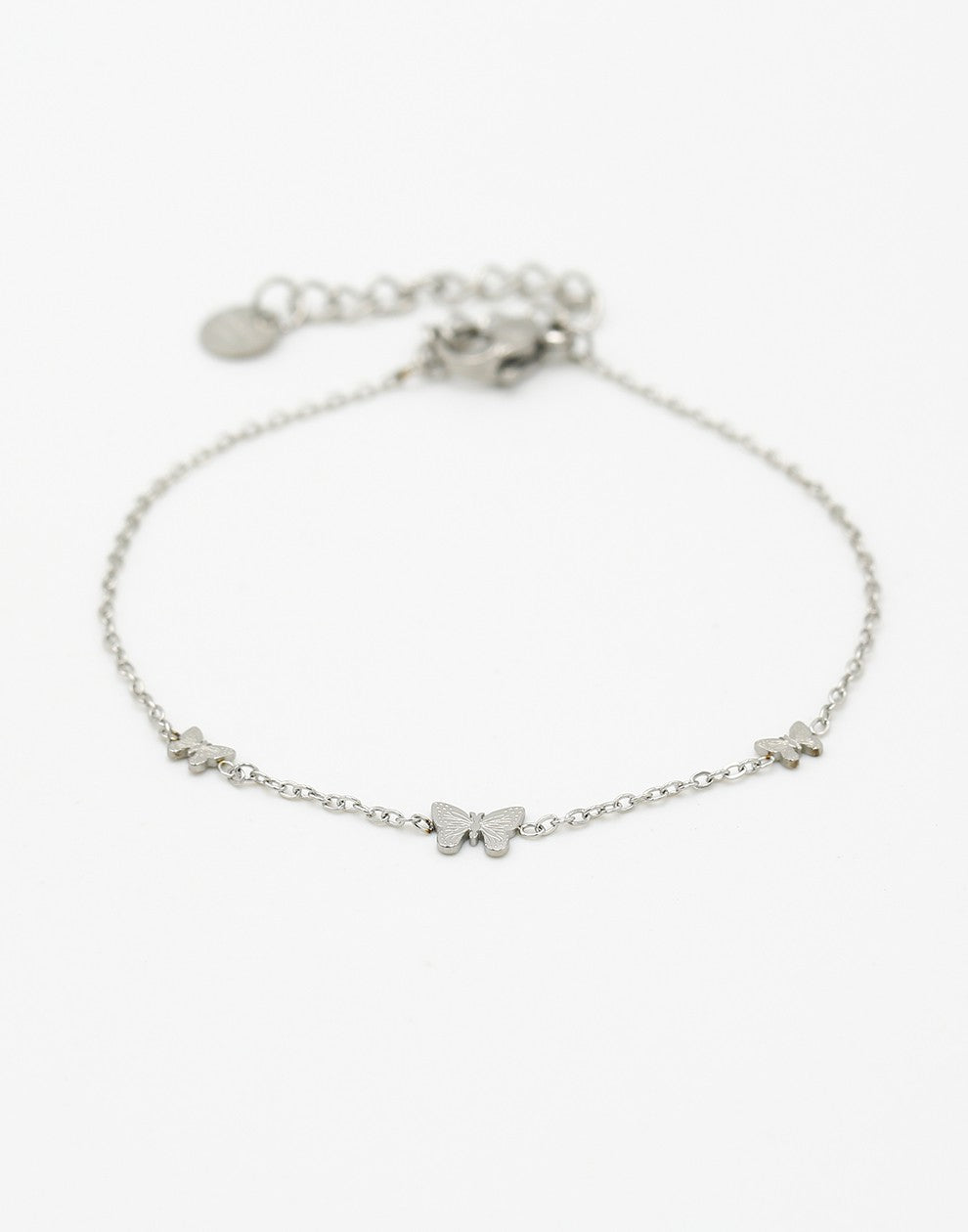 Armband vlinders zilverkleurig