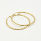 Oorringen hoops goudkleurig 55mm