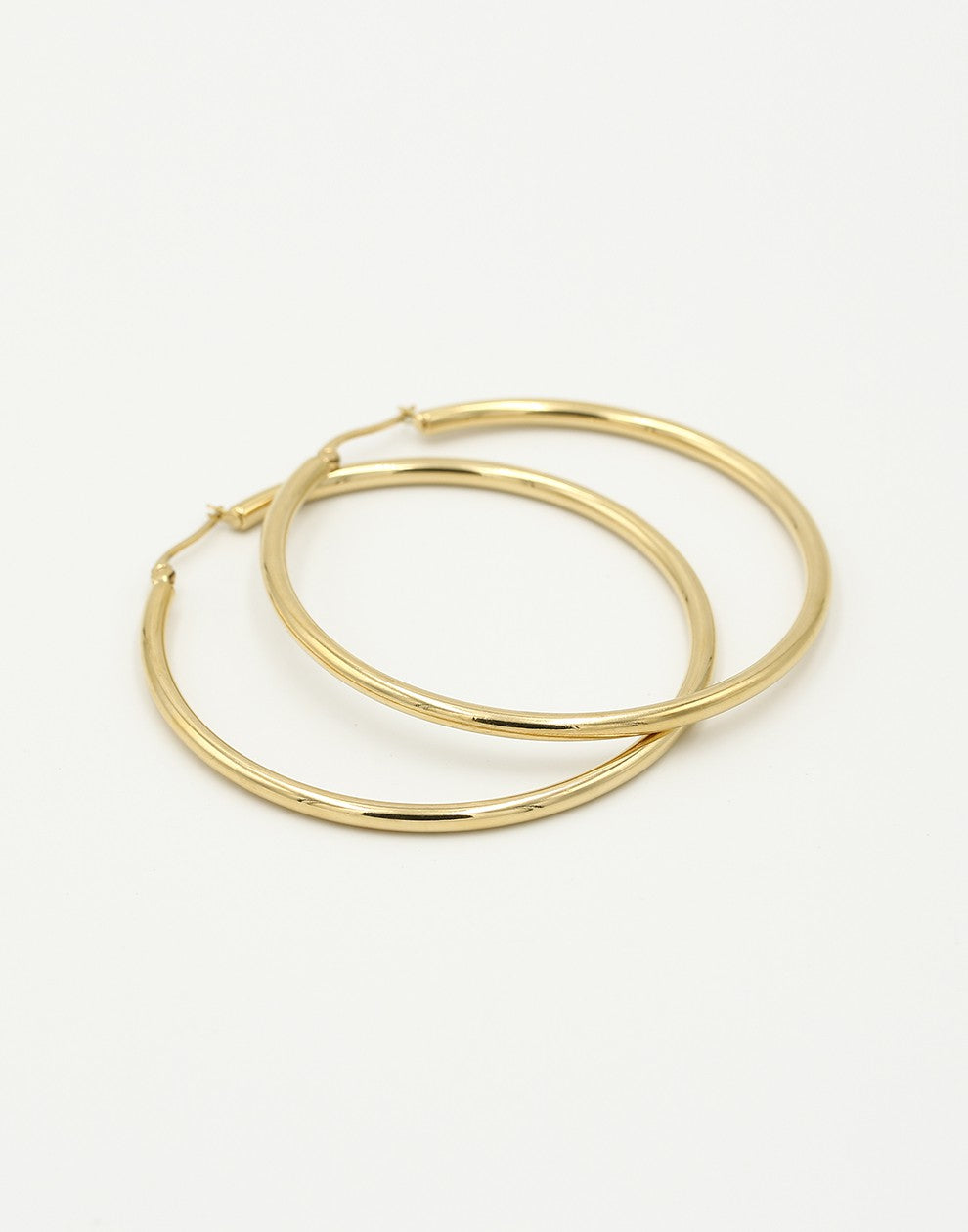 Oorringen hoops goudkleurig 55mm