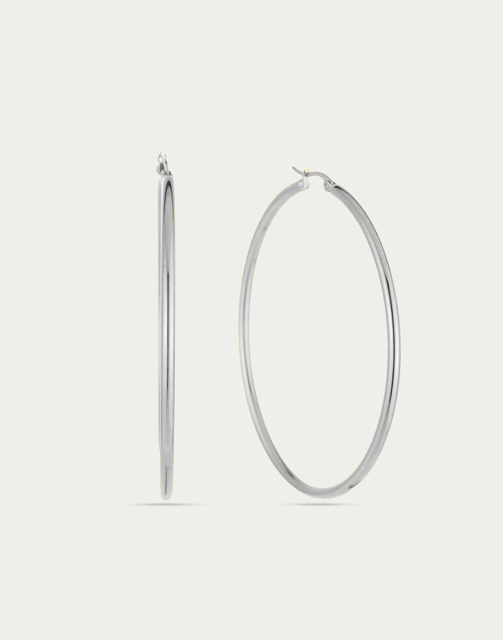 Oorringen hoops zilverkleurig 55mm