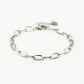 Armband zilverkleurig schakel ovaal