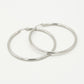 Oorringen hoops zilverkleurig 55mm