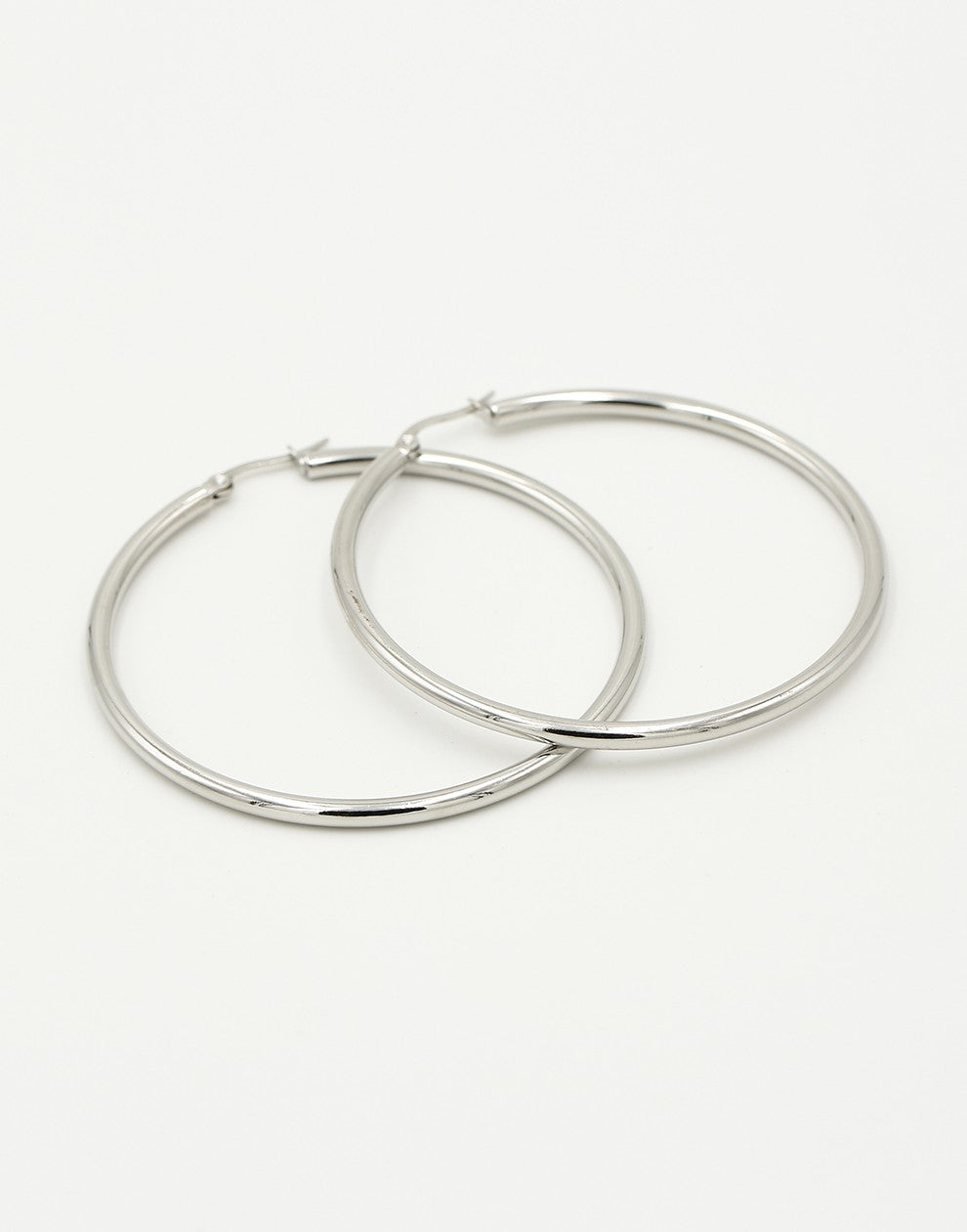 Oorringen hoops zilverkleurig 55mm