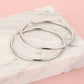 Oorringen hoops zilverkleurig 55mm