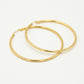Oorringen hoops goudkleurig 65mm