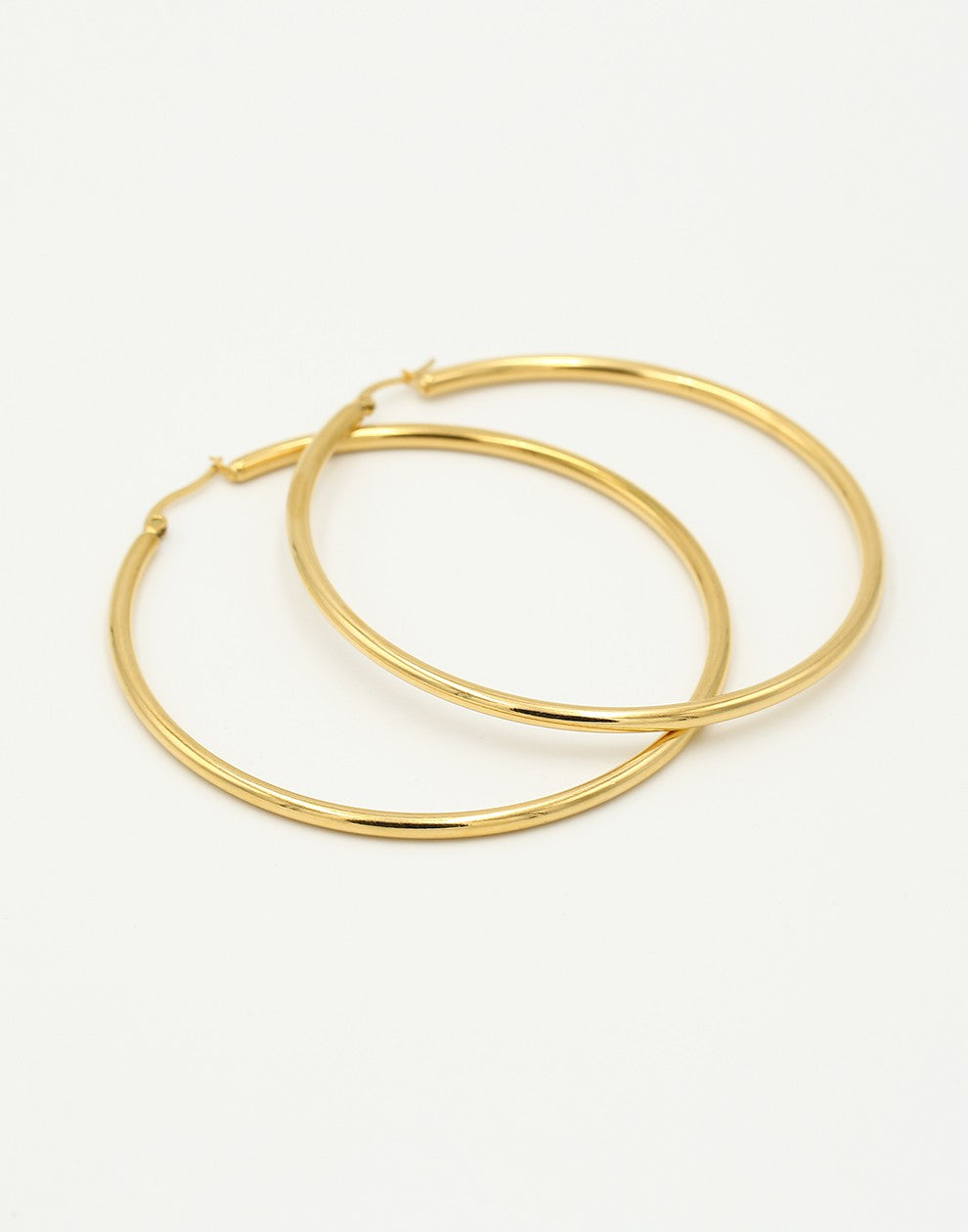 Oorringen hoops goudkleurig 65mm