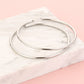 Oorringen hoops zilverkleurig 65mm