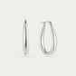 Ovale hoops zilverkleurig