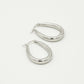 Ovale hoops zilverkleurig