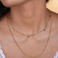 Ketting love bolletjes goudkleurig
