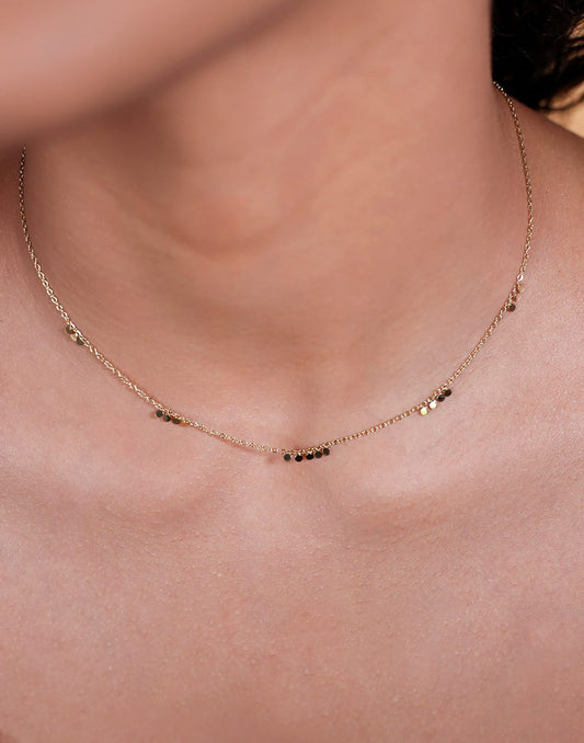 Ketting muntjes mini goudkleurig