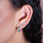 Studs plat rondje in het zilverkleurig