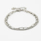 Armband tennis met paperclip schakel zilverkleurig