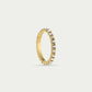 Ring met kristal steentjes 2mm