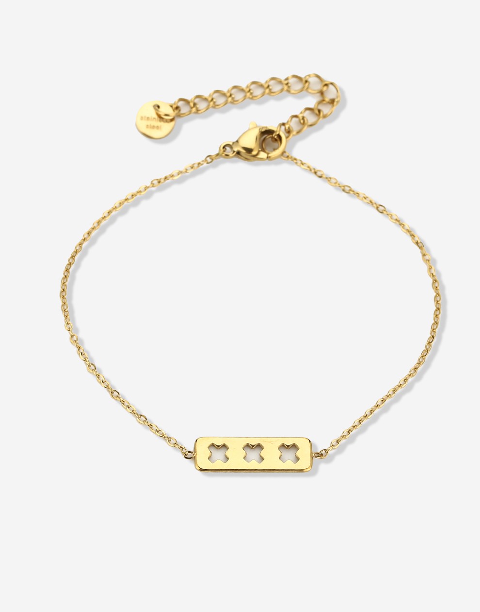 Armband Amsterdamse kruisjes goudkleurig