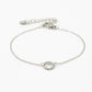 armband uitgesneden hartje zilverkleurig