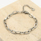 Armband zilverkleurig schakel ovaal