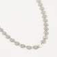 munt pailletten ketting zilverkleurig