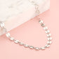 munt pailletten ketting zilverkleurig