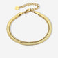 Armband dubbel snake en bolletjes goudkleurig