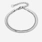 Bracelet double snake and silver-colored balls