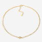 ketting bolletjes met dubbele hartjes goudkleurig