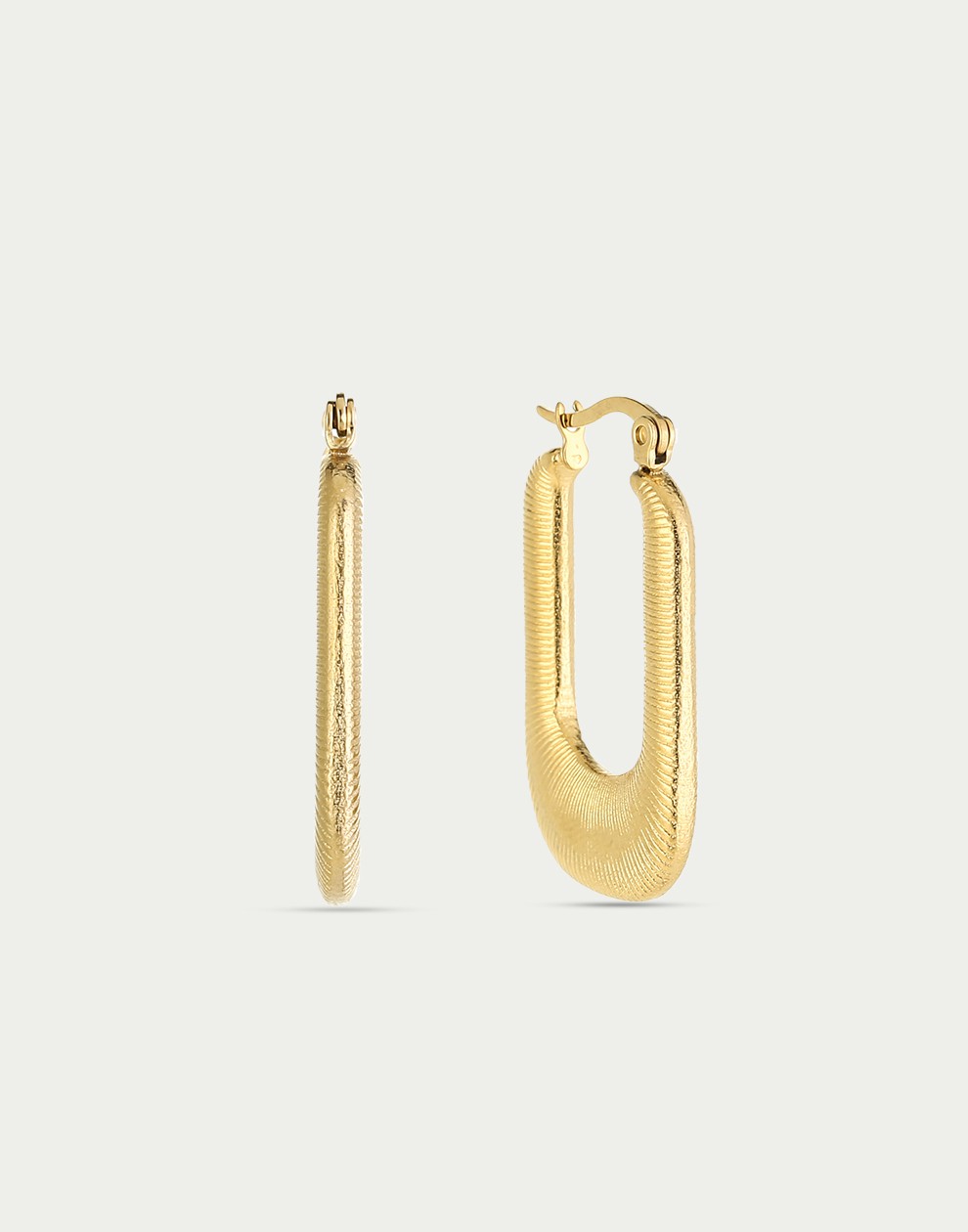 statement oorhangers met motief goudkleurig