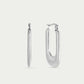 statement oorhangers met motief zilverkleurig