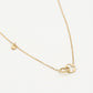 Ketting dubbele klavertjes connected goudkleurig