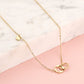 Ketting dubbele klavertjes connected goudkleurig