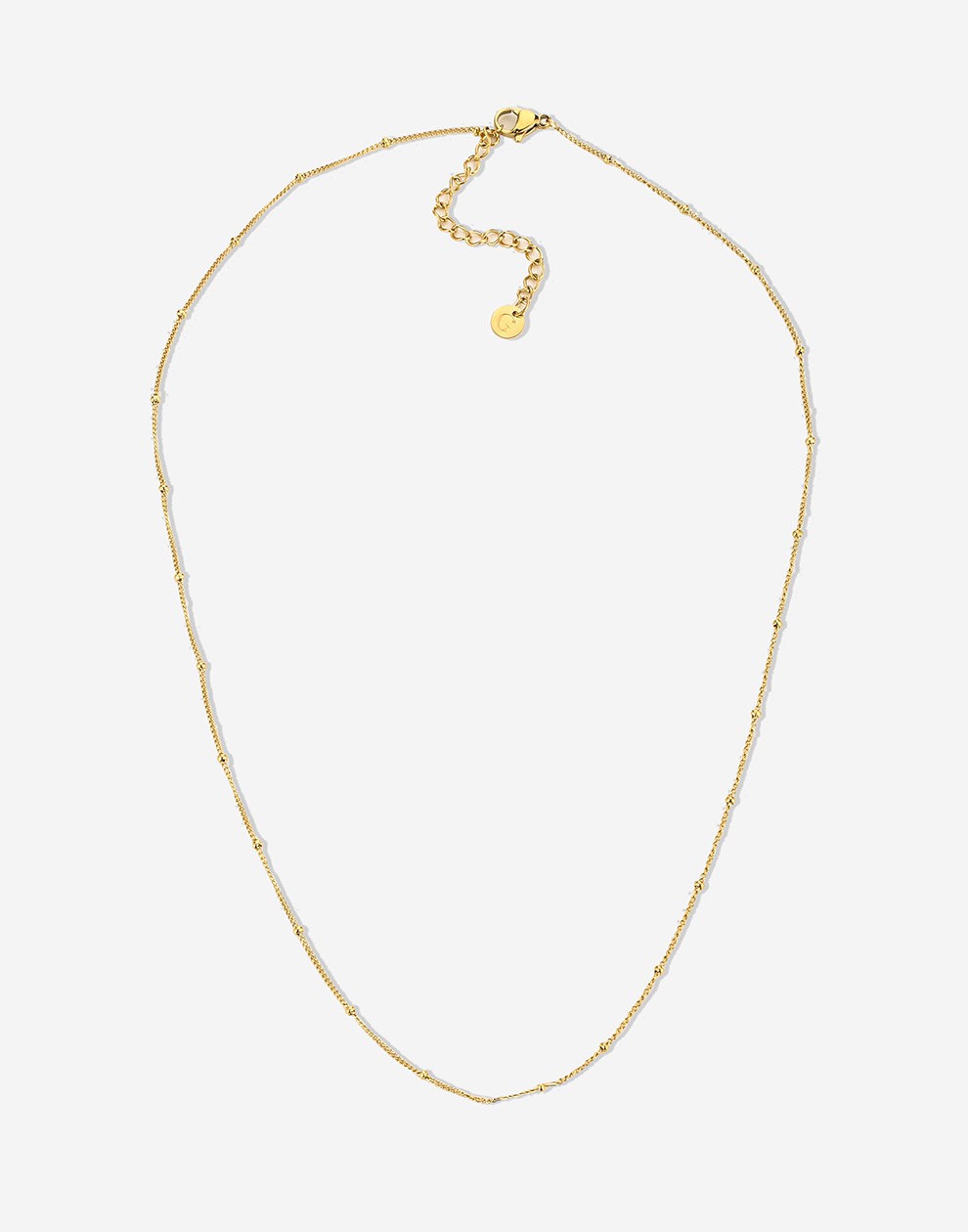 Ketting goudkleurig bolletjes 45cm