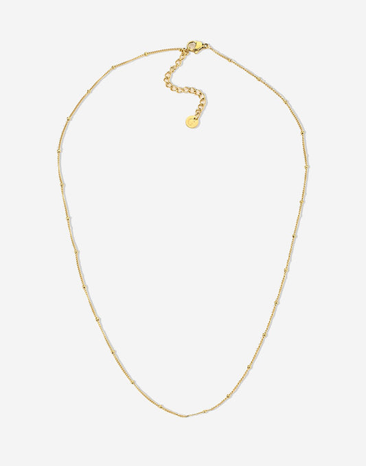 Ketting goudkleurig bolletjes 45cm