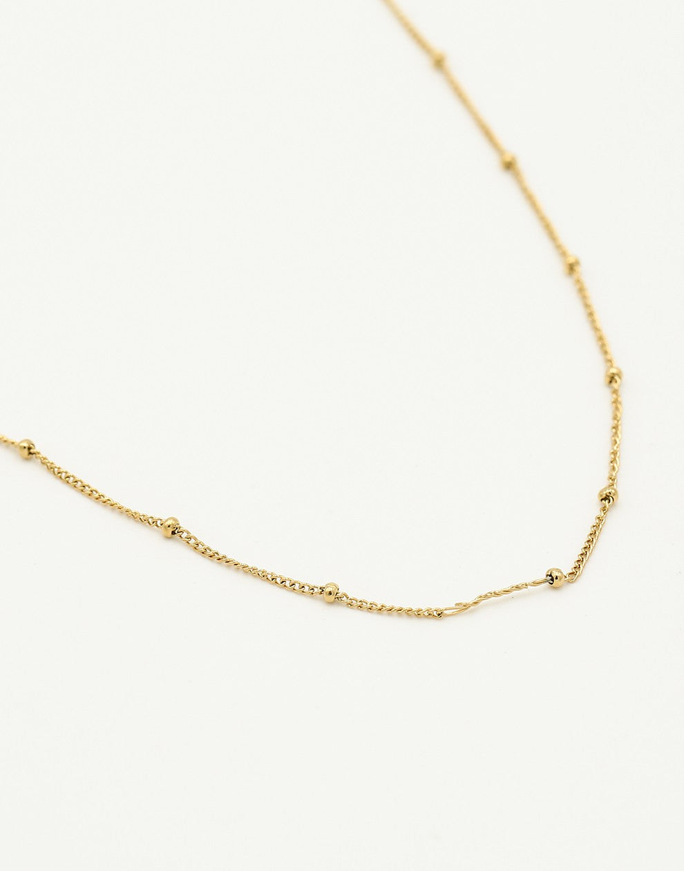 Ketting goudkleurig bolletjes 50cm