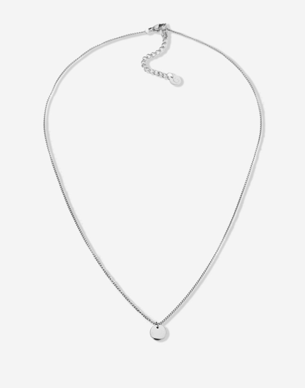 ketting met munt zilverkleurig 45cm