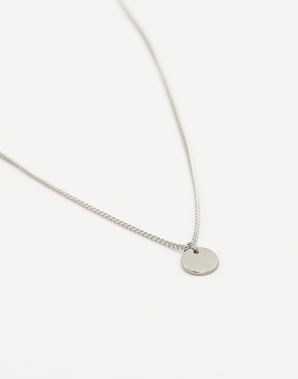 ketting met munt zilverkleurig 45cm