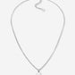 Lange ketting klaver zilverkleurig 45cm