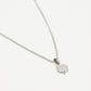Lange ketting klaver zilverkleurig 45cm