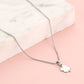 Lange ketting klaver zilverkleurig 45cm