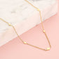 ketting ruitjes goudkleurig